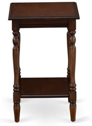 East West Furniture BF-0M-ET Bedford Bedside Table - Rectangle Modern End Table with Open Storage Shelf for Bedroom, 16x20 Inch Inch, Antique Mahogany
