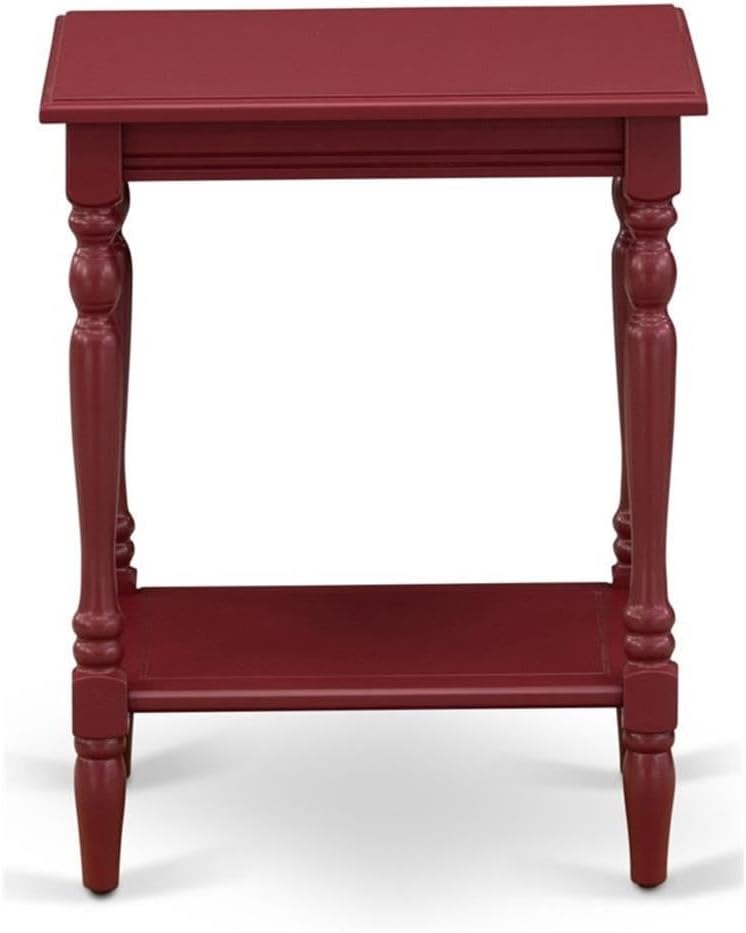 East West Furniture BF-0M-ET Bedford Bedside Table - Rectangle Modern End Table with Open Storage Shelf for Bedroom, 16x20 Inch Inch, Antique Mahogany