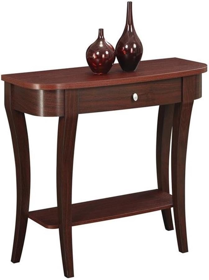 Convenience Concepts Newport Console Table, Mahogany
