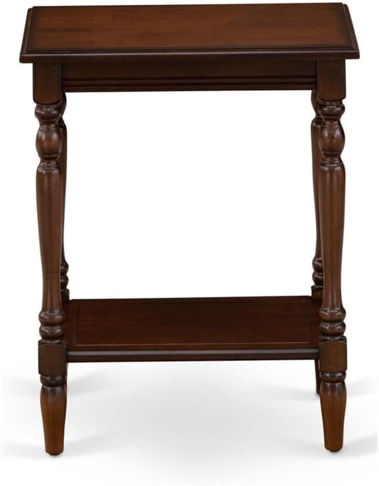 East West Furniture BF-0M-ET Bedford Bedside Table - Rectangle Modern End Table with Open Storage Shelf for Bedroom, 16x20 Inch Inch, Antique Mahogany