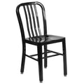Flash Furniture Gael Indoor/Outdoor Modern Metal Dining Chairs, Commercial-Grade Galvanized Steel Restaurant Chairs, Set of 2, Silver