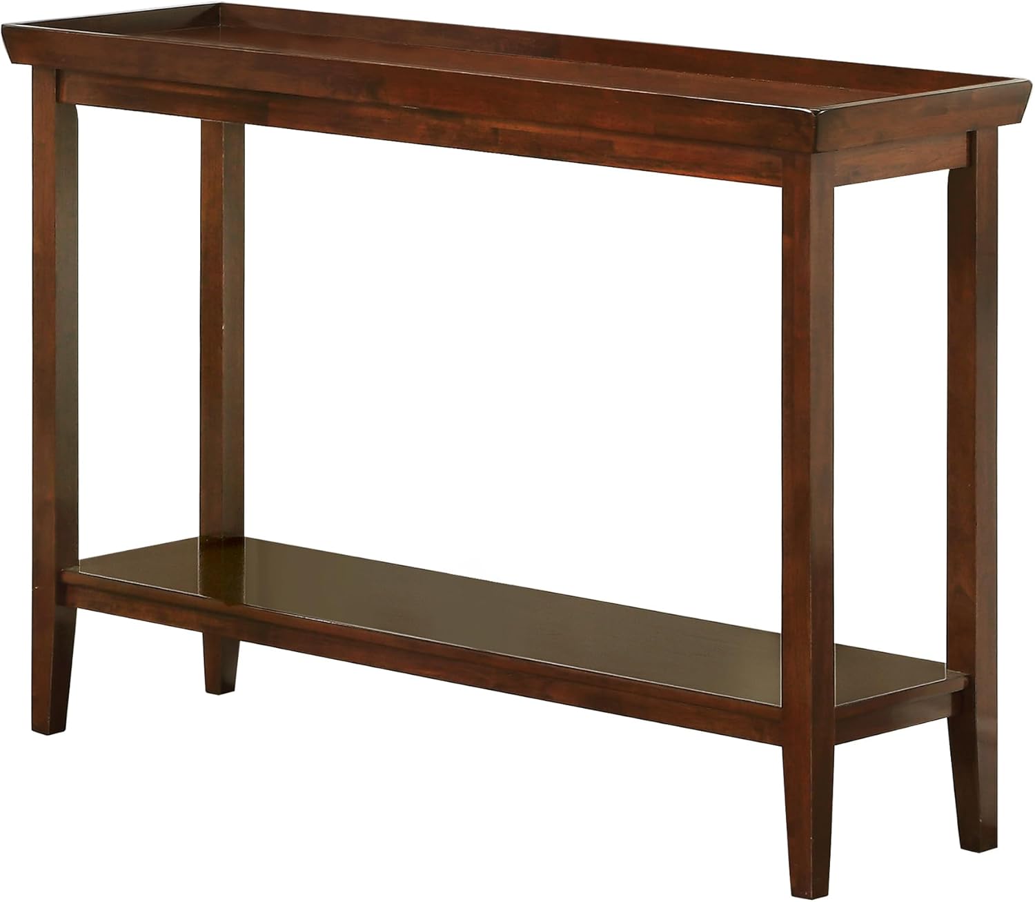 Convenience Concepts Ledgewood Console Table 48" - Modern Narrow Sofa Display Accent with Storage Shelf for Transitional, Traditional Living Room, Entryway, Hallway, or Bedroom, Espresso