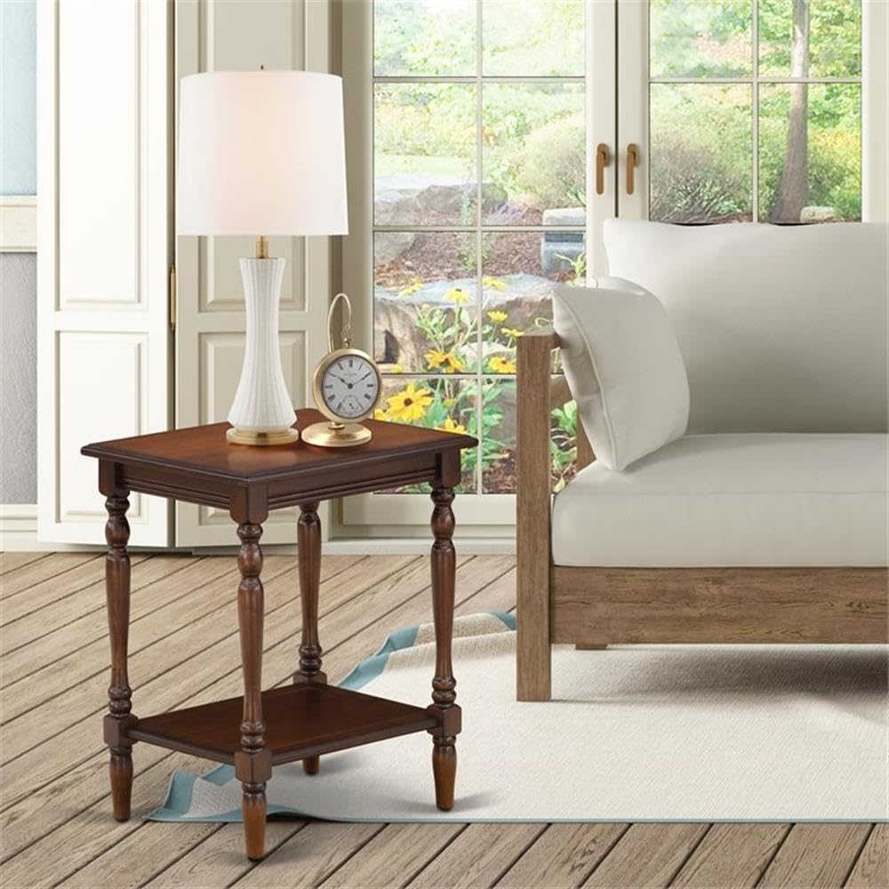 East West Furniture BF-0M-ET Bedford Bedside Table - Rectangle Modern End Table with Open Storage Shelf for Bedroom, 16x20 Inch Inch, Antique Mahogany