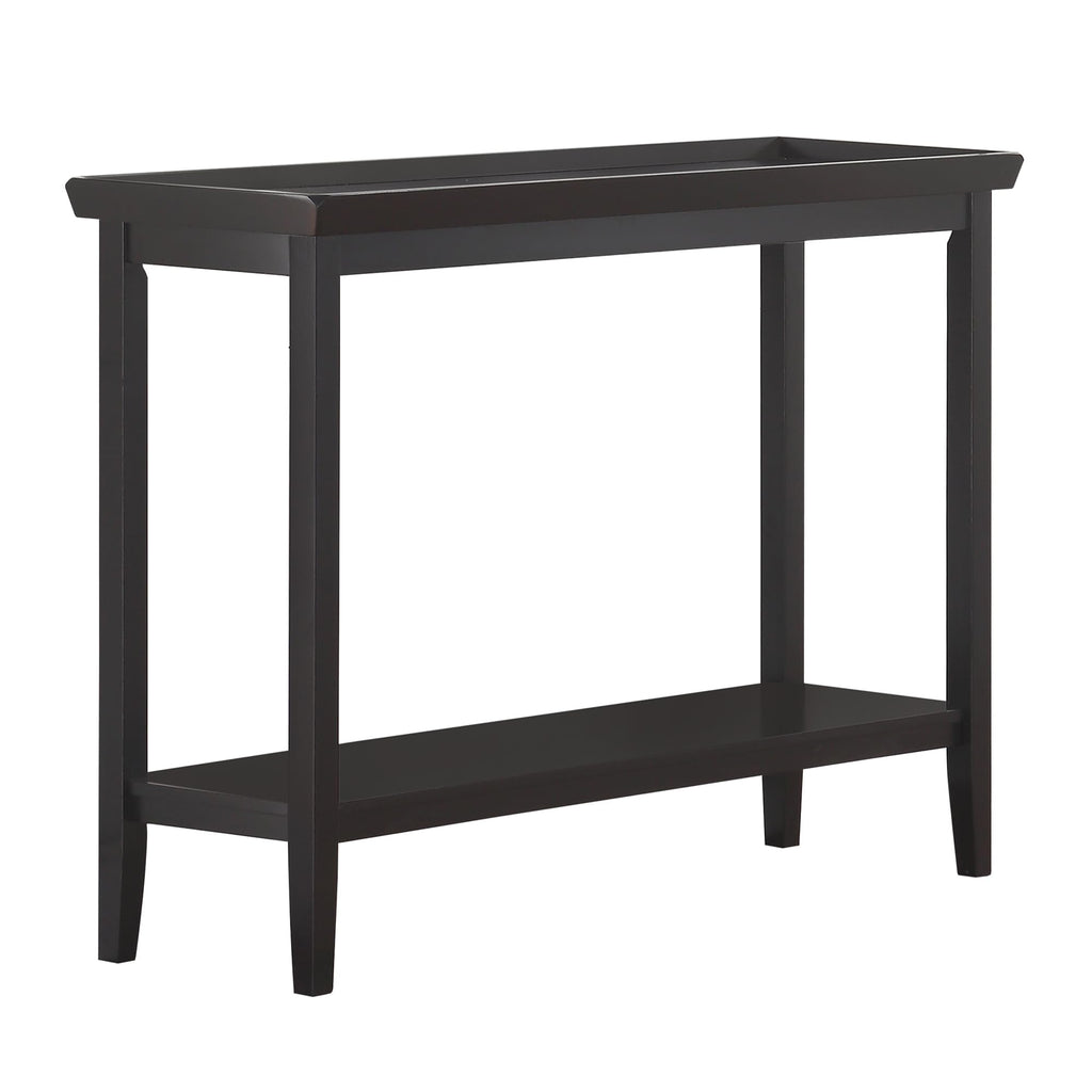 Convenience Concepts Ledgewood Console Table 48" - Modern Narrow Sofa Display Accent with Storage Shelf for Transitional, Traditional Living Room, Entryway, Hallway, or Bedroom, Espresso