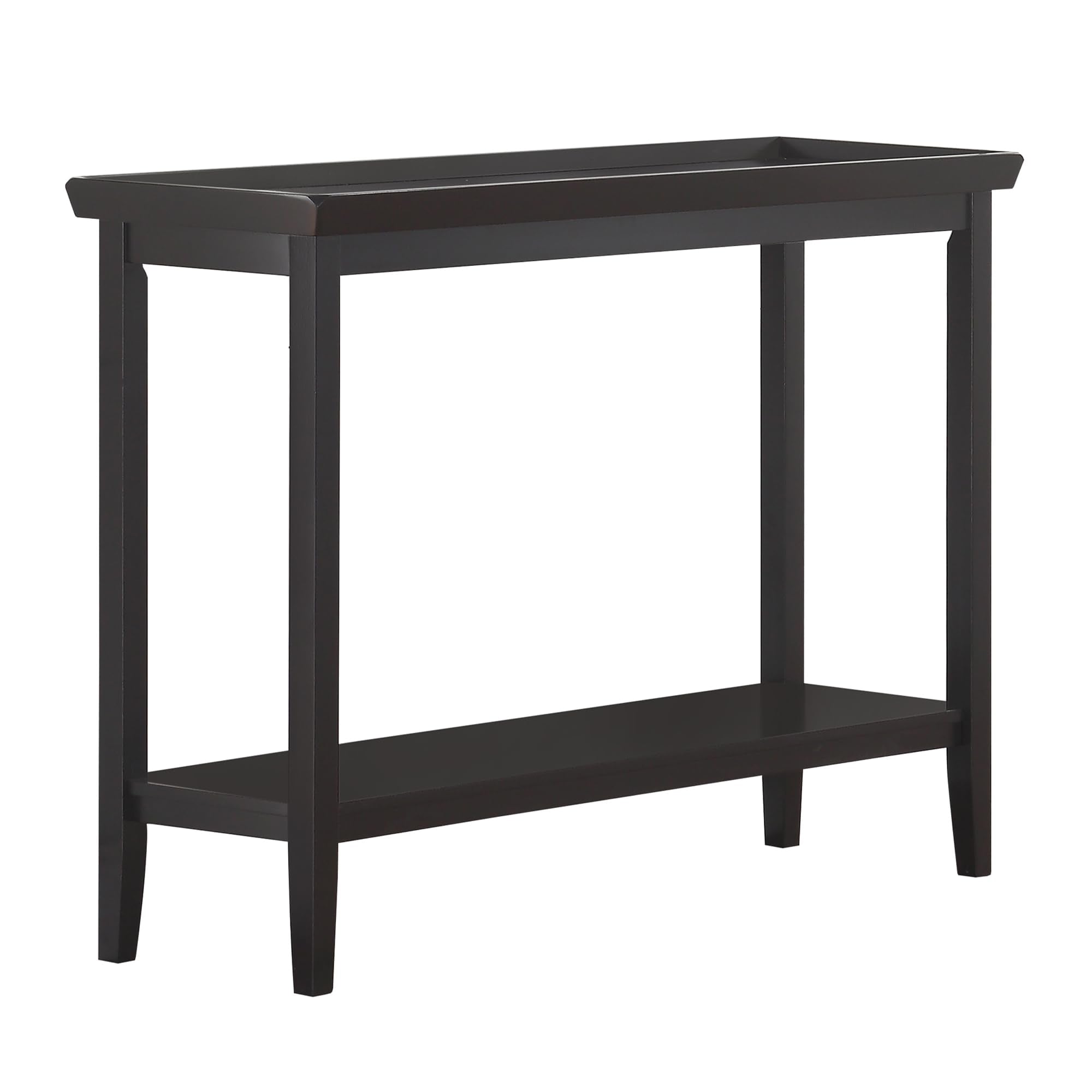 Convenience Concepts Ledgewood Console Table 48" - Modern Narrow Sofa Display Accent with Storage Shelf for Transitional, Traditional Living Room, Entryway, Hallway, or Bedroom, Espresso