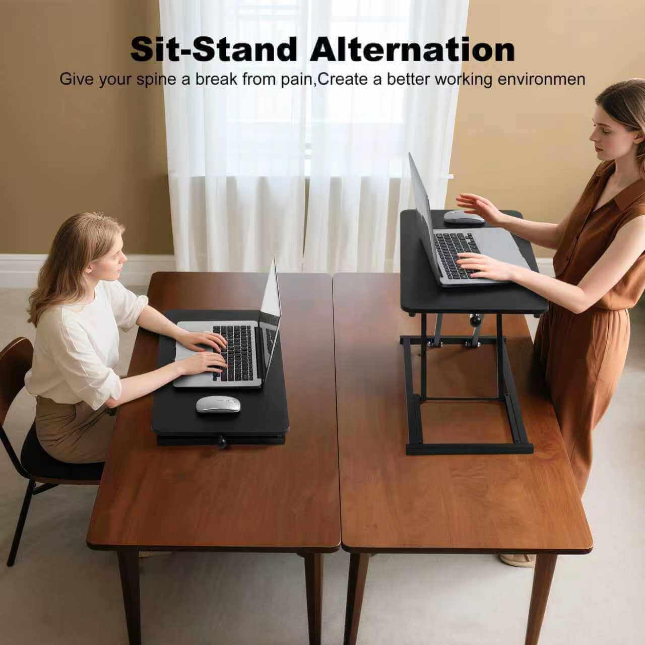 Adjustable Height Standing Desk Converter, Keyboard Riser for Stand Up Desk Riser, Computer Keyboard Stand for Desktop, Computer Workstations for Home Office