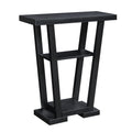 Convenience Concepts Newport V Console Table 31.5" - Modern Sofa Table with Storage Shelves, Narrow Entryway Hall Table for Living Room, Mahogany