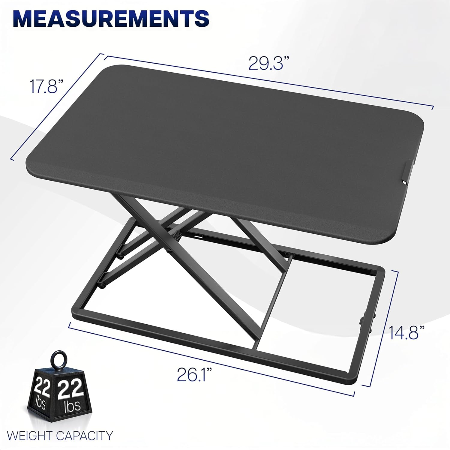 VIVO Economy Single Top Height Adjustable 29 inch Standing Desk Converter, Sit Stand Tabletop Monitor and Laptop Riser Platform Workstation, DESK-V000U