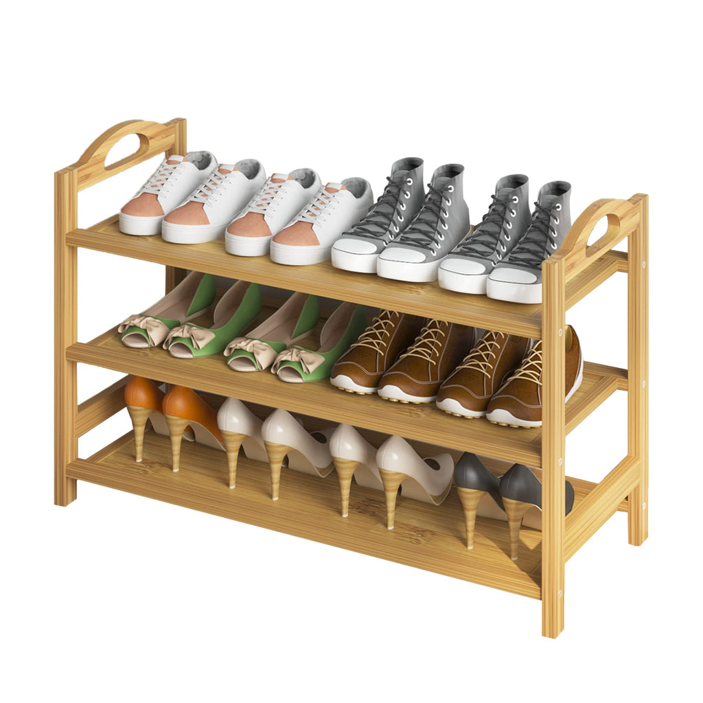 UDEAR Bamboo Shoe Rack 5-Tier Shoe Storage Organizer Entryway Shoe Shelf