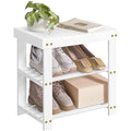 SONGMICS Shoe Rack Bench, 3-Tier Bamboo Shoe Storage Organizer, Entryway Bench, Holds Up to 286 lb, 11.3 x 27.6 x 17.8 Inches, for Entryway Bathroom Bedroom, Ink Black ULBS04H