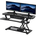 VERSADESK® PowerPro™ 40” x 24” Standing Desk Converter | 40 inch Electric Height Adjustable Sit to Stand Desk Riser w/ Keyboard Tray & USB Hub - Ergonomic Workstation for Home & Office, Black