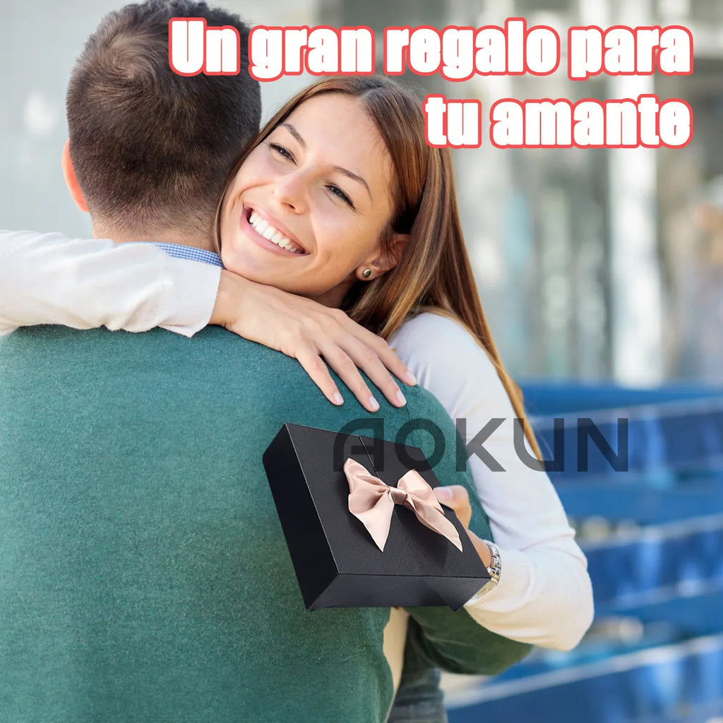 AOKUN Collar Y Aretes Dije Corazón Cristal Mujer,regalo Para Mujer Regalos de San Valentín