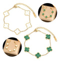 2 Pulsera Trébol Cuatro Acero Inoxidable Regalo Novia Mujer