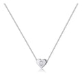 Collar De Corazón Dije Letra De Acero Inoxidable Para Mujer